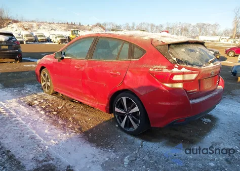 2019 Subaru Impreza 2.0I Sport z USA, uszkodzony, nr VIN 4S3GTAJ66K3702730